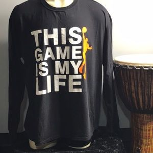 Basketball long sleeve T-Shirt This Game is my Life print XXL 100% Cotton